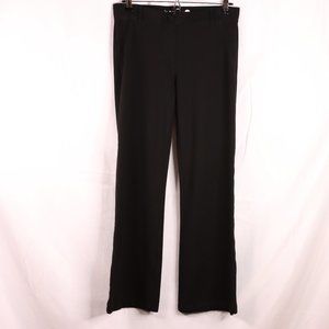 Betabrand Pants Size Medium Black Yoga Dress Pant Straight Leg Pull On